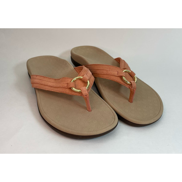 Vionic Coral and Gold Women's Sandals - Picture 2 of 9